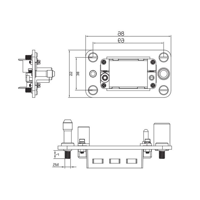 Gas/electric quick change module, ADAPTS 2 standard modules, H6B-M2-M, 09140061000